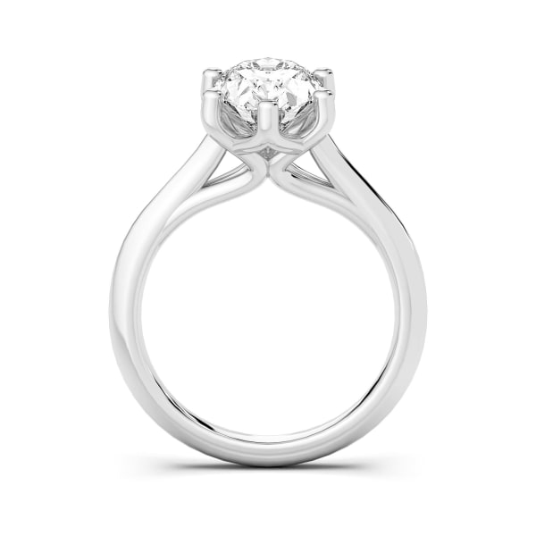 Bali Classic Oval Cut Engagement Ring, Hover, 14K White Gold,