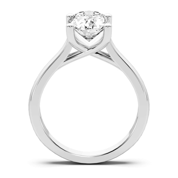Montreal Oval Cut Engagement Ring, Hover, 14K White Gold,