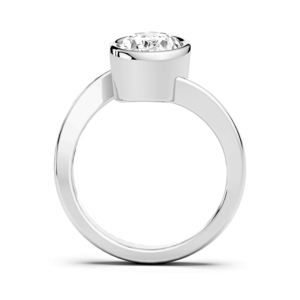 Rome Oval Cut Engagement Ring, Hover, 14K White Gold,