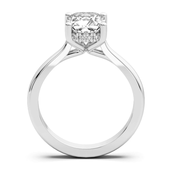 Verona Cushion Cut Engagement Ring, Hover, 14K White Gold,