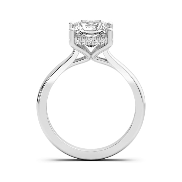 Verona Princess Cut Engagement Ring, Hover, 14K White Gold,