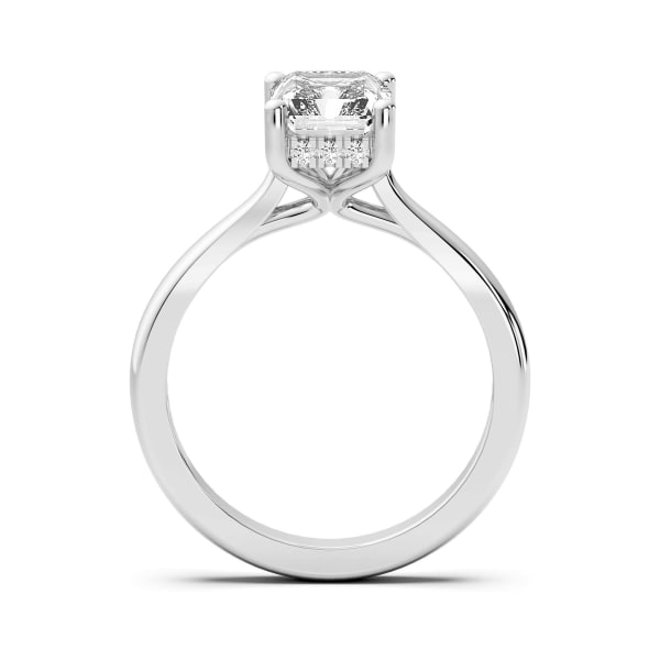 Verona Radiant Cut Engagement Ring, Hover, 14K White Gold,