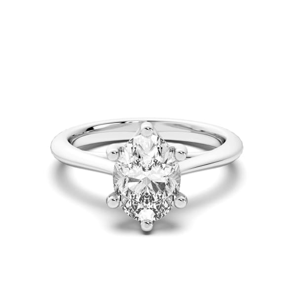 Bali Classic Oval Cut Engagement Ring, Default, 14K White Gold,