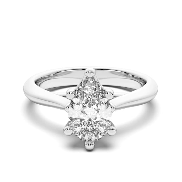 Bali Classic Pear Cut Engagement Ring, Default, 14K White Gold,