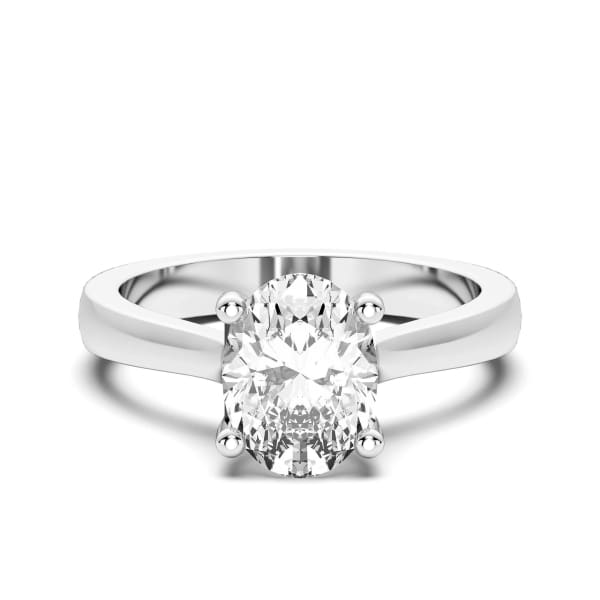 Montreal Oval Cut Engagement Ring, Default, 14K White Gold,