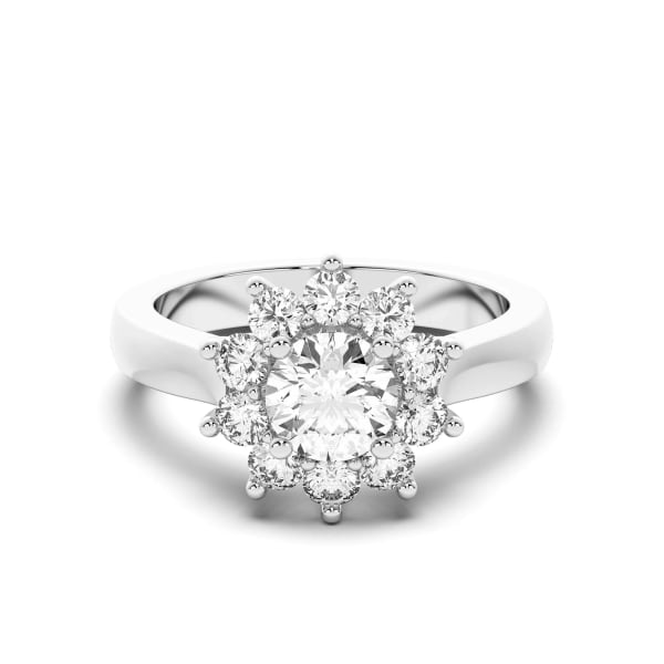 Sedona Classic Round Cut Engagement Ring, Default, 14K White Gold,