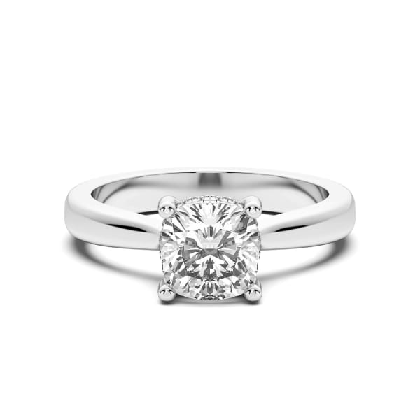 Verona Cushion Cut Engagement Ring, Default, 14K White Gold,