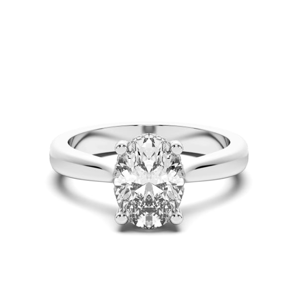 Verona Oval Cut Engagement Ring, Default, 14K White Gold,