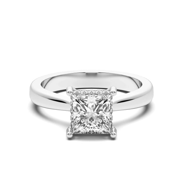 Verona Princess Cut Engagement Ring, Default, 14K White Gold,
