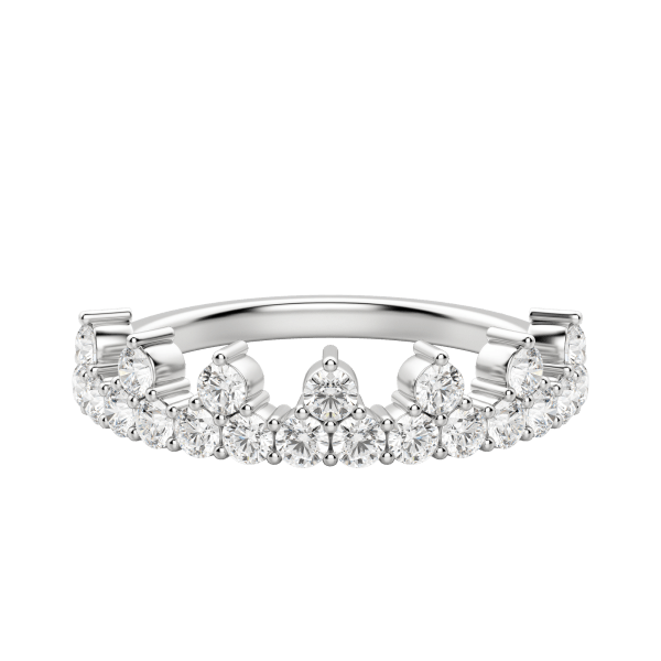 Custom Wedding Band Ring Size 5.75 14K White Gold Lab Grown Diamond, Default,