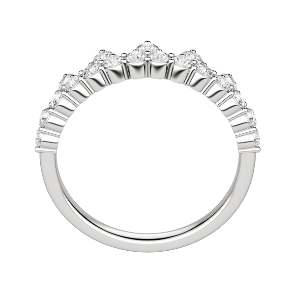 Custom Wedding Band Ring Size 5.75 14K White Gold Lab Grown Diamond, Hover,