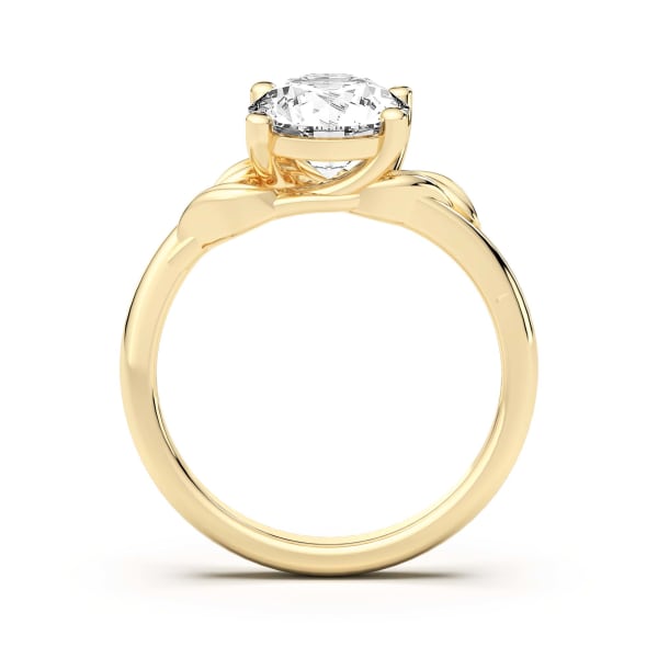 Ivy Round Cut Engagement Ring, Hover, 14K Yellow Gold,