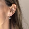 Oval Cut Solitaire Drop Earrings
