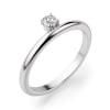 Solitaire Stackable Ring, Sterling Silver