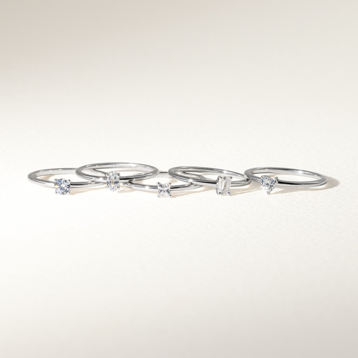 Oval Cut Petite Ring, Sterling Silver