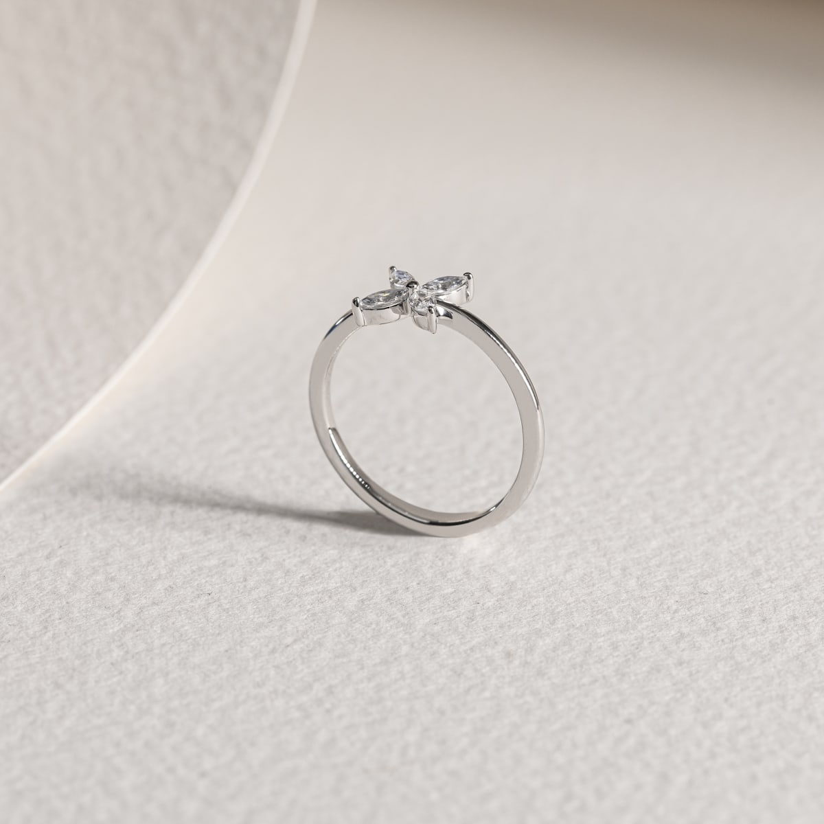 Primrose Ring, Ring Size 6, Sterling Silver, Nexus Diamond Alternative