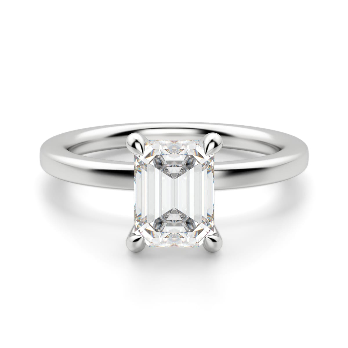 Arezzo Classic Emerald Cut Engagement Ring