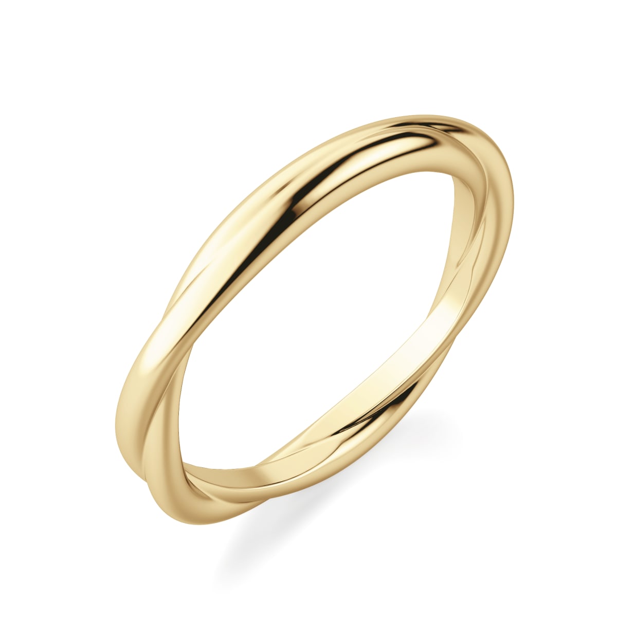 Braided Wedding Band, Ring Size 7.5, 14K Yellow Gold