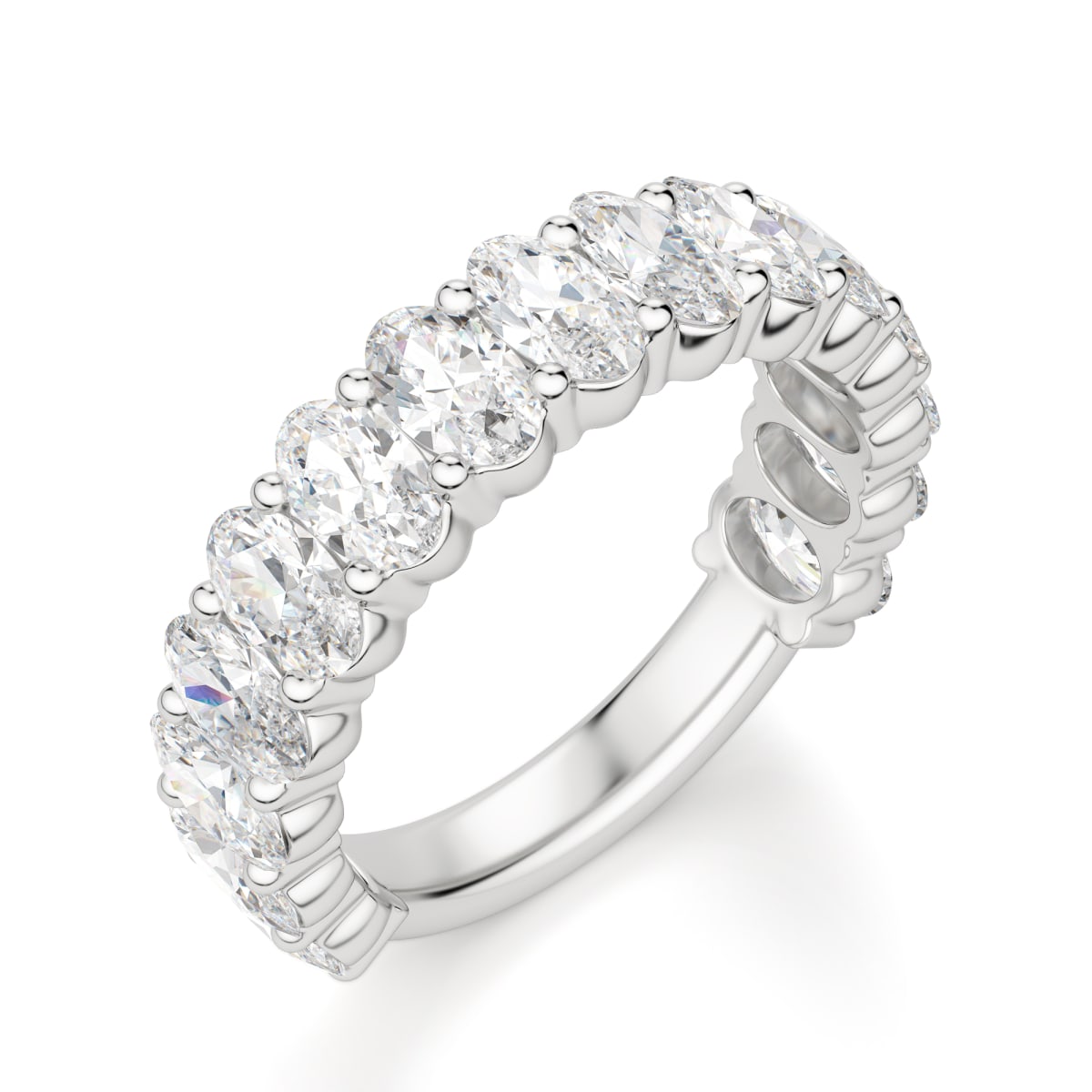 Josie Lab Grown Half-Eternity Wedding Ring, Half Eternity, 2 Carat,  Platinum – Best Brilliance