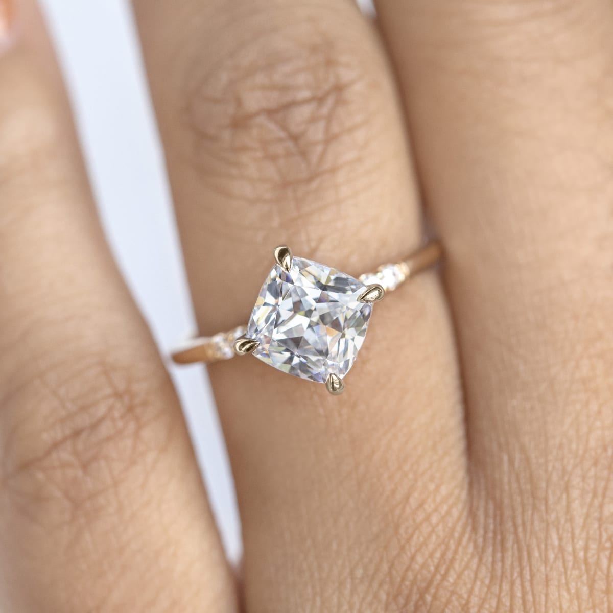 The Kite Set Asscher Solitaire Engagement Ring by Frank Darling