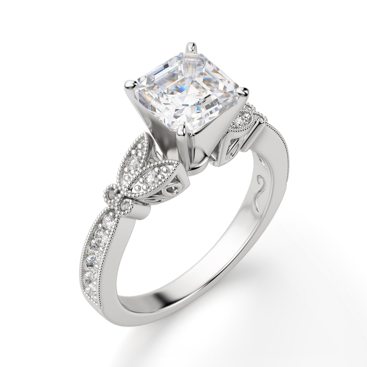 Asscher Cut Diamond Engagement Ring – To Hold And To Have