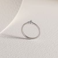 Three Stone Cluster Ring, Sterling Silver