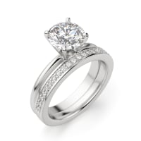 Knife-Edge Classic Round Cut Engagement Ring