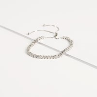 Simply Bound Round Cut Bracelet, Sterling Silver