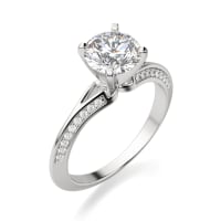 Irene Engagement Ring With 1.00 Round Center Ring Size 9 Platinum Lab Grown Diamond