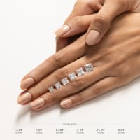 Martini Set Tension Back Earrings With 4.00 Cttw Princess Centers DEW 14K White Gold Nexus Diamond Alternative