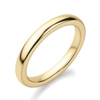 San Francisco Wedding Band, Ring Size 9, 14K Yellow Gold, Nexus Diamond Alternative