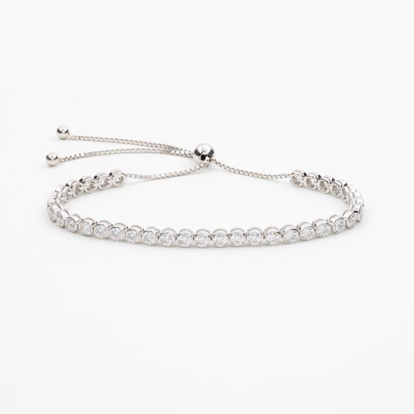Bound Within Round Cut Bracelet, Sterling Silver