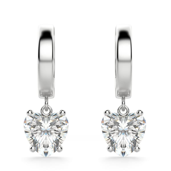 Tanzanite & Diamond Drop Earrings 14K White Gold