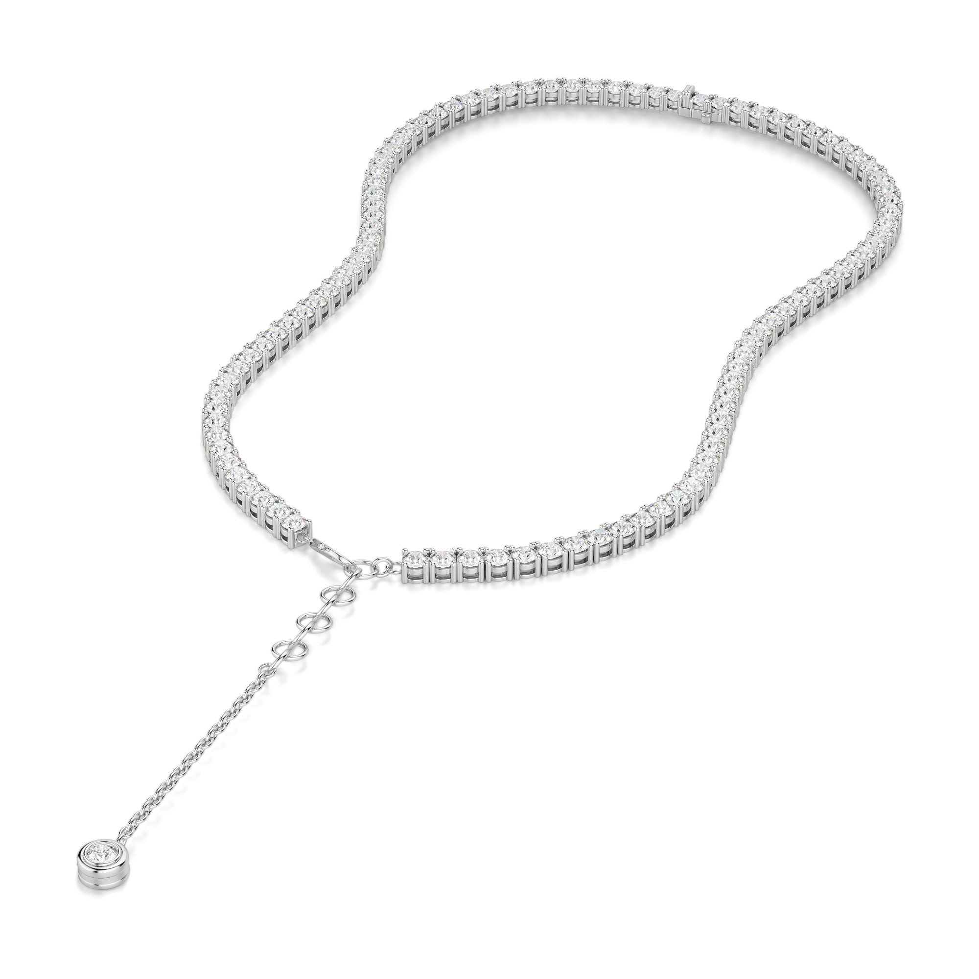 diamond zipper necklace