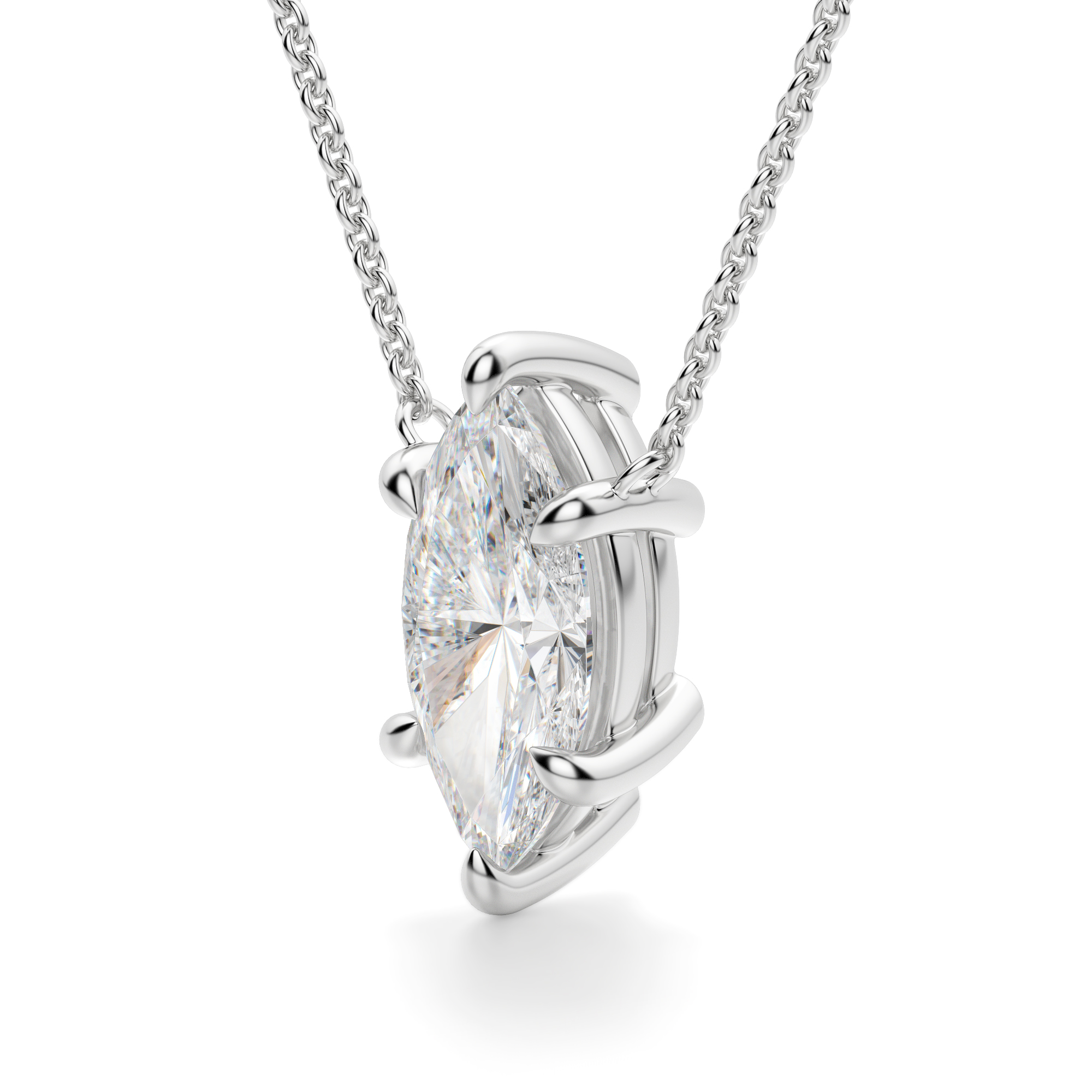 Marquise cut hot sale diamond pendant