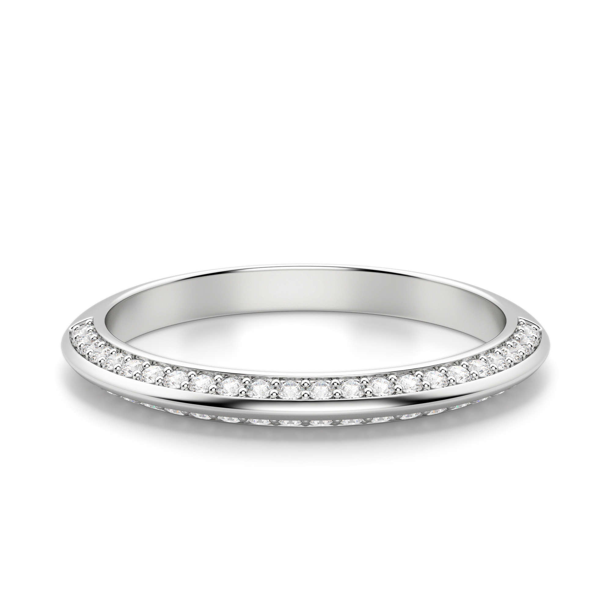 Diamond Knife Edge Bridal Set In White Gold