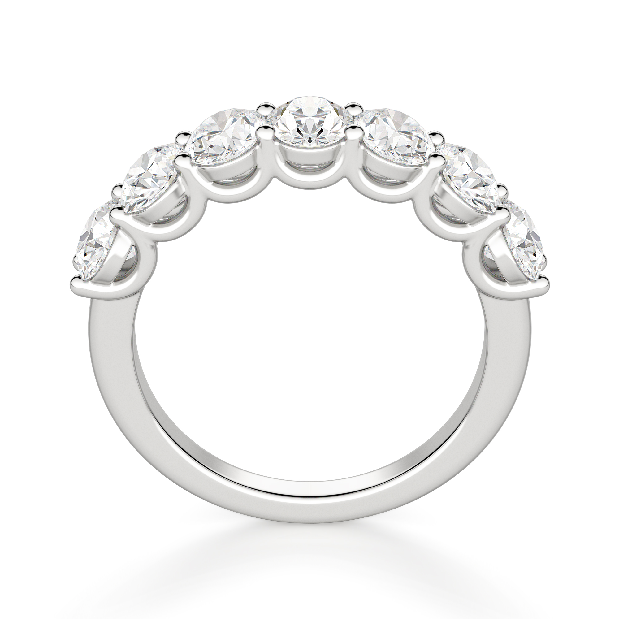1/2 Carat Seven-Stone Diamond Anniversary Wedding Ring