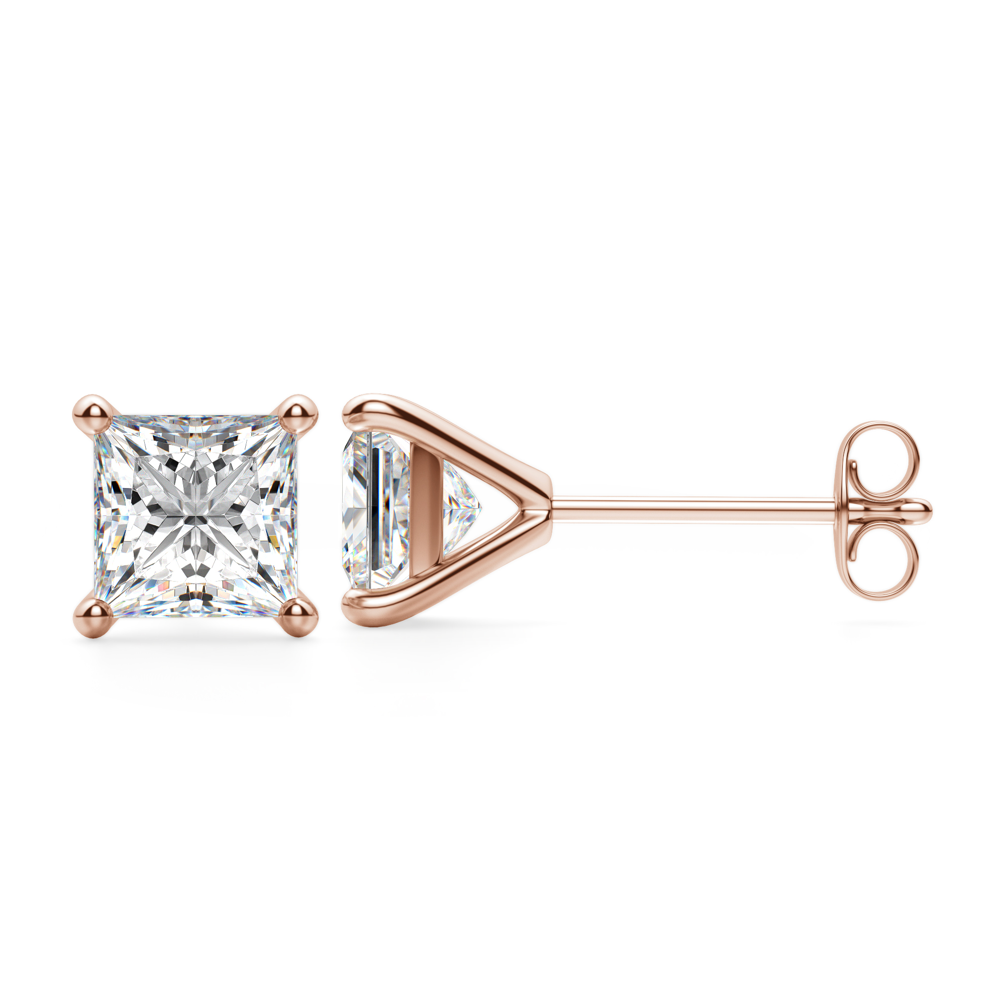 Amazon.com: Moissanite Pear Cut Diamond Stud Earrings, Tension Backs,  Basket Set by Diamond Nexus - 0.5 Ct. Tw. DEW Pair, F-G Cut, VVS 1 Clarity,  14K Rose Gold: Clothing, Shoes & Jewelry