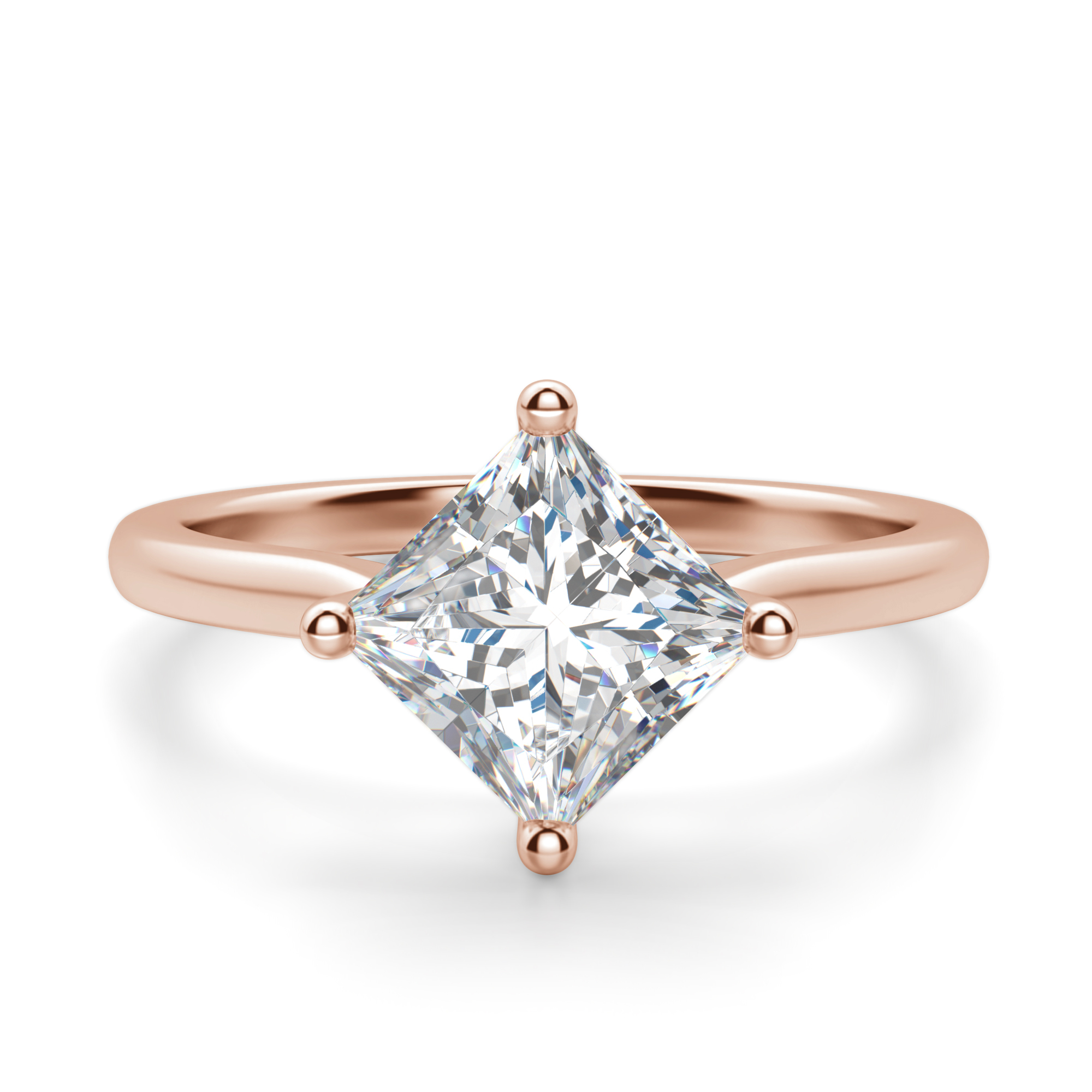 Star Shape Engagement Ring, Five Stone Ring, Kite Cut Diamond Ring