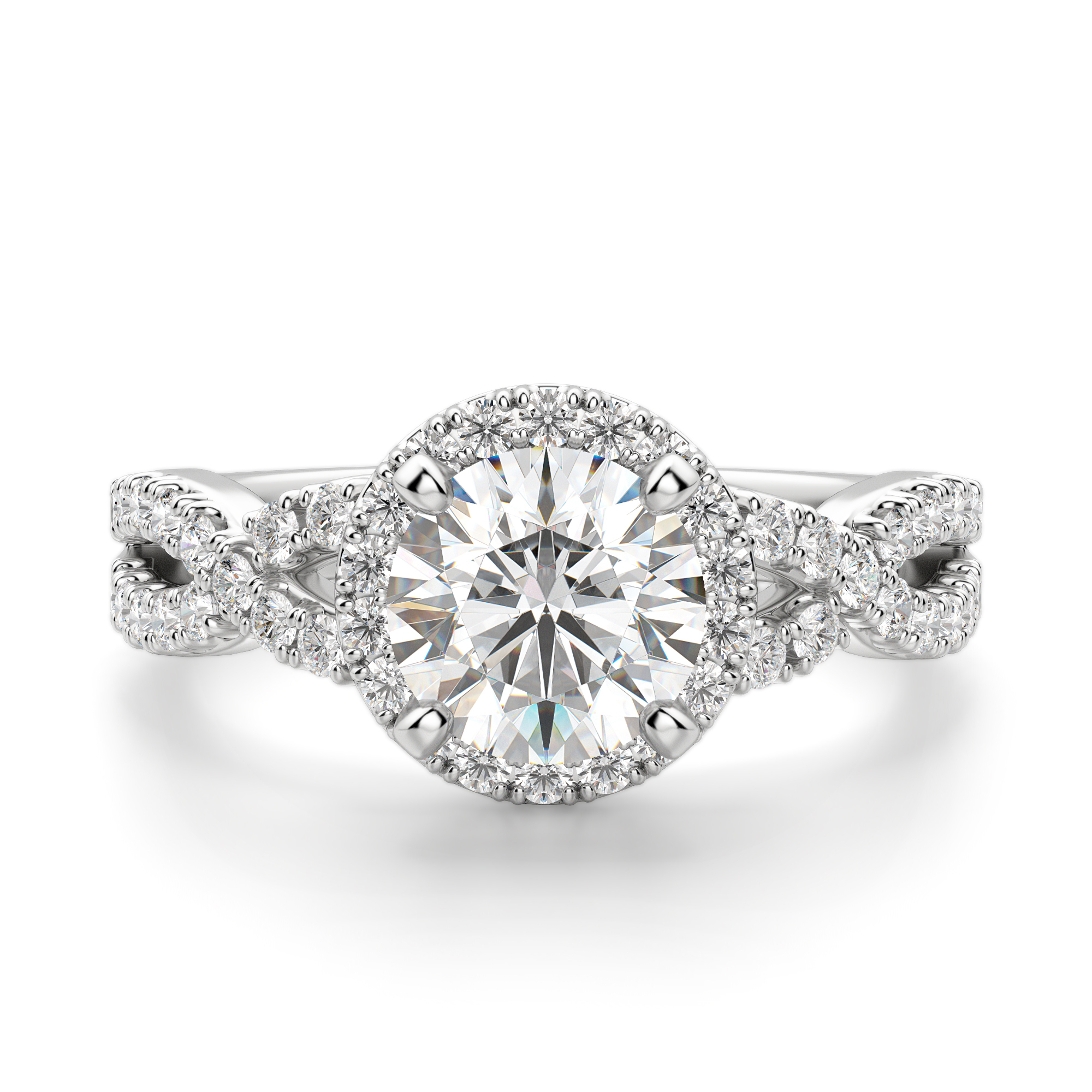 Magnolia Round Cut Engagement Ring