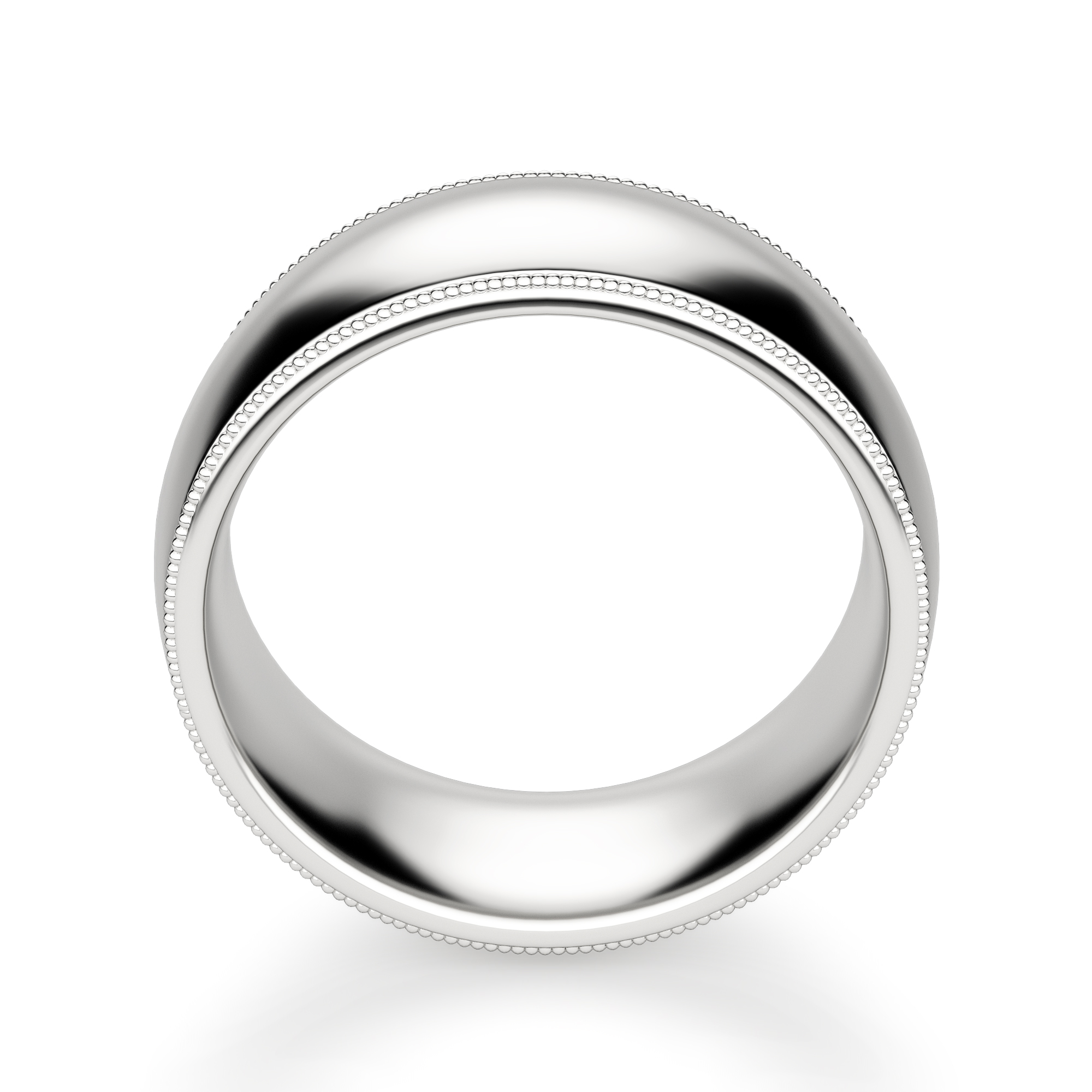 Milgrain Domed Wedding Band