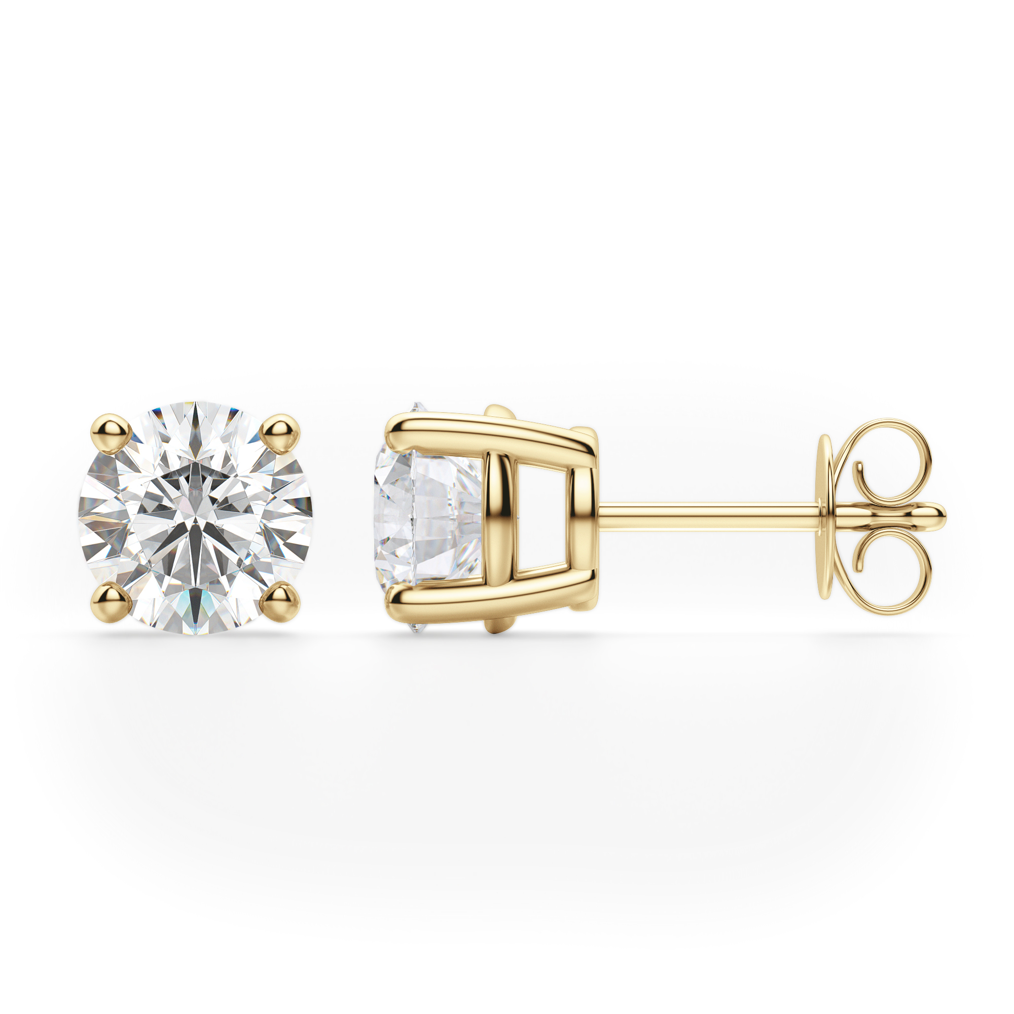 Fearless Flair Stud Enhancer 2 Ct. Tw. Dew Marquise Earring in White | 14K Yellow Gold by Diamond Nexus