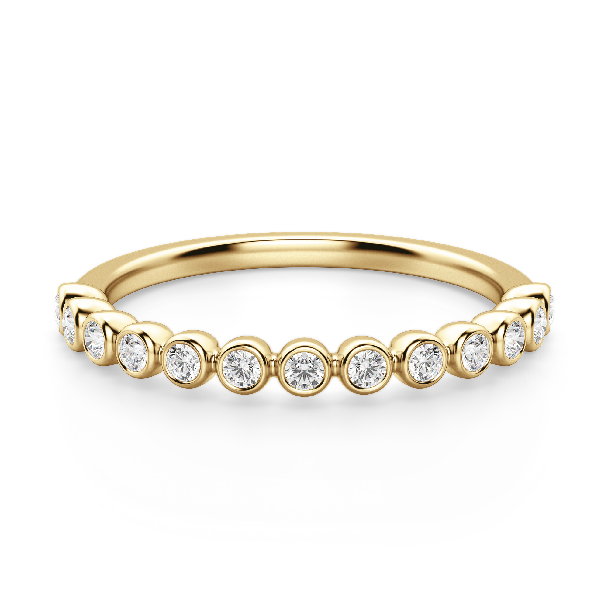 Addison - Scalloped Lace Diamond Band in Your Choice of 14K Gold