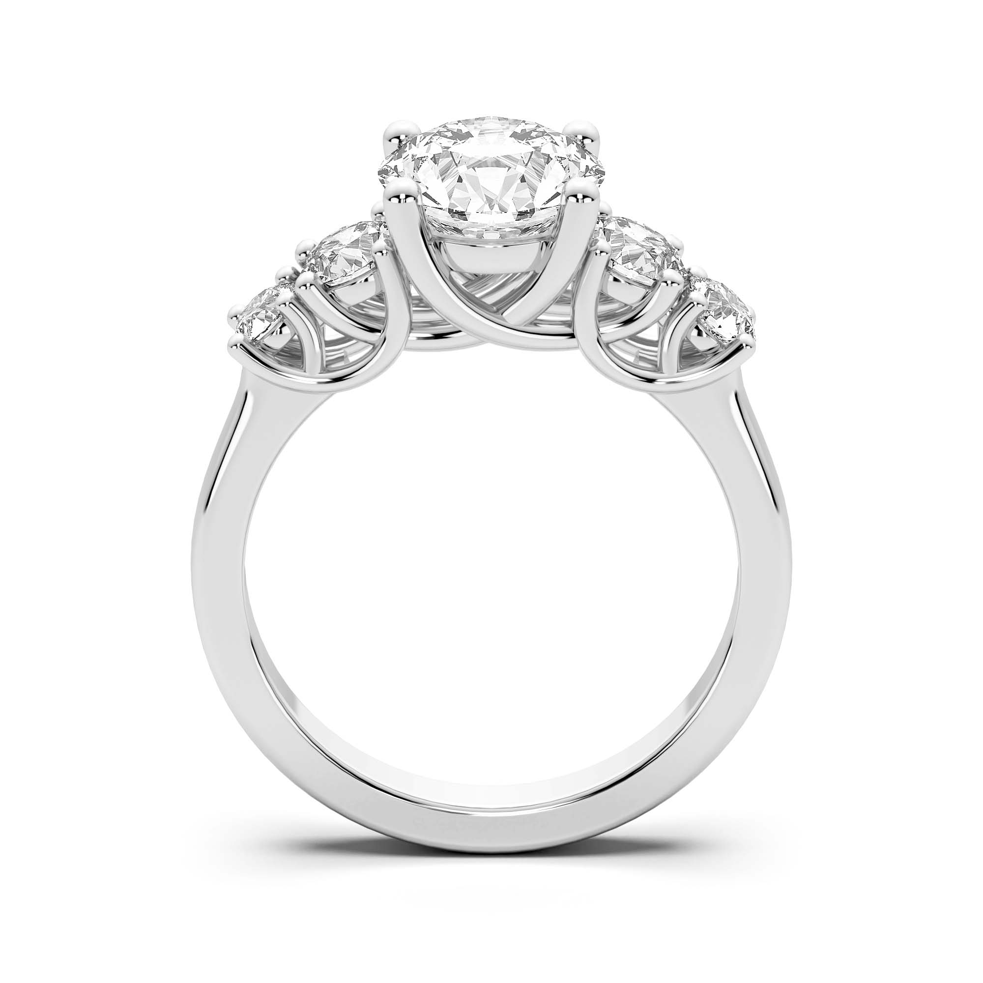 7/8-Carat 5-Stone Princess Shape Trellis Diamond Wedding Ring | Angelucci  Jewelry