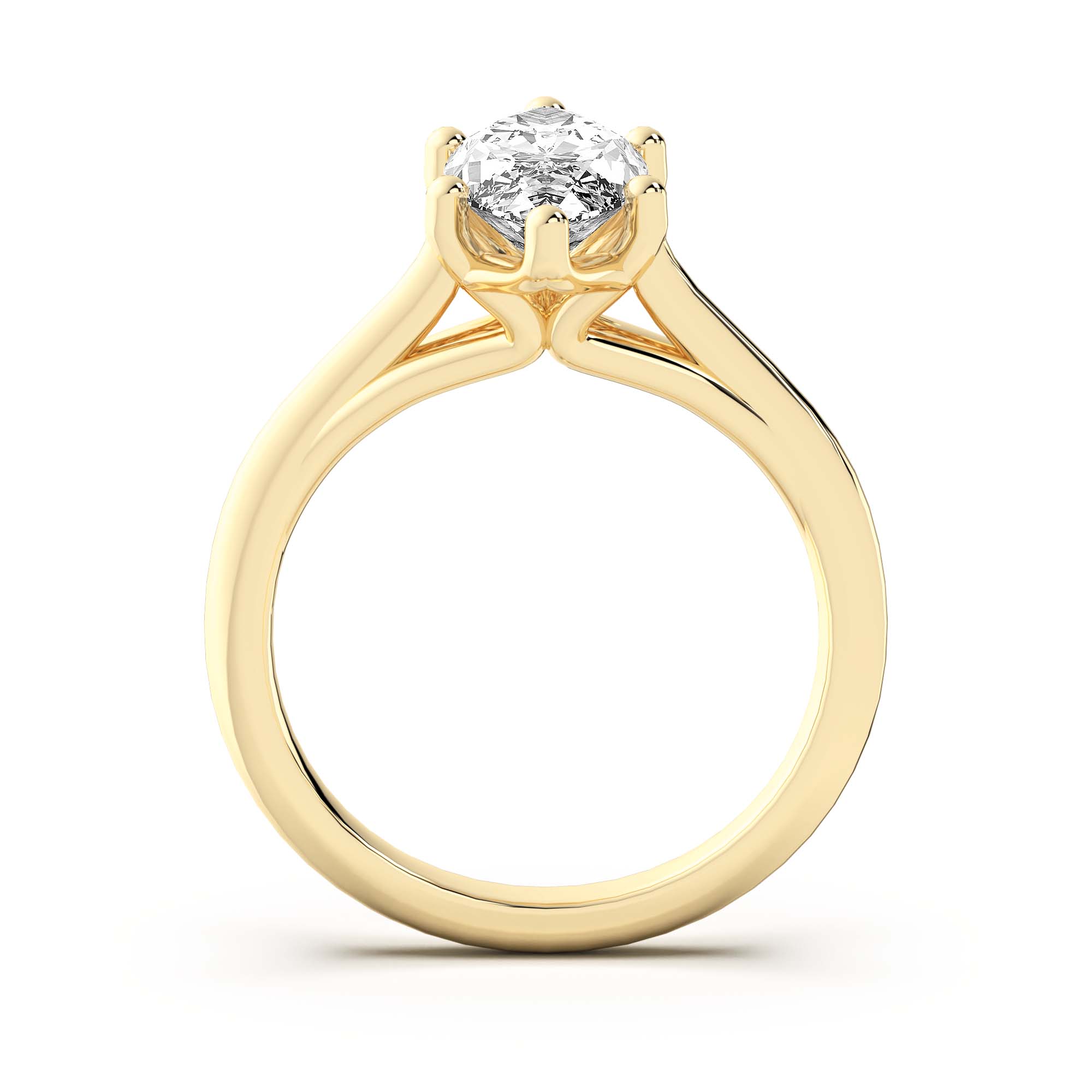 Marquise Yellow Diamond Engagement Ring & Nesting Wedding Band Two