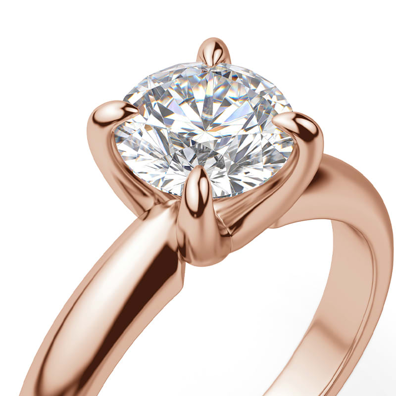 A claw prong engagement ring