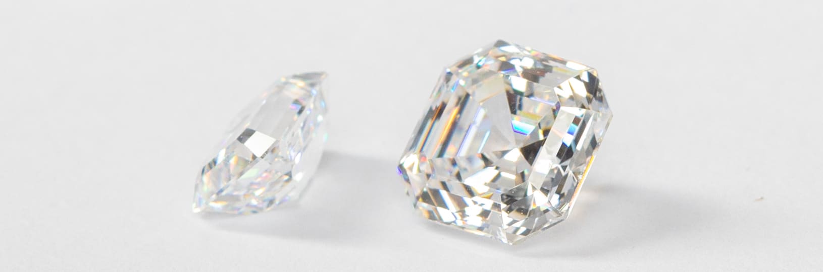 A loose Asscher cut diamond simulant