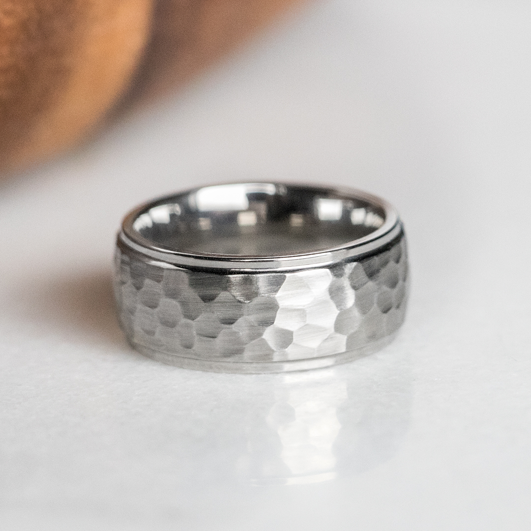 Textured Finish Men's Ring