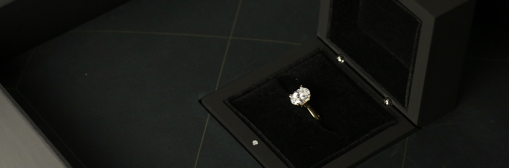 Solitaire Yellow Gold Ring in Ring Box