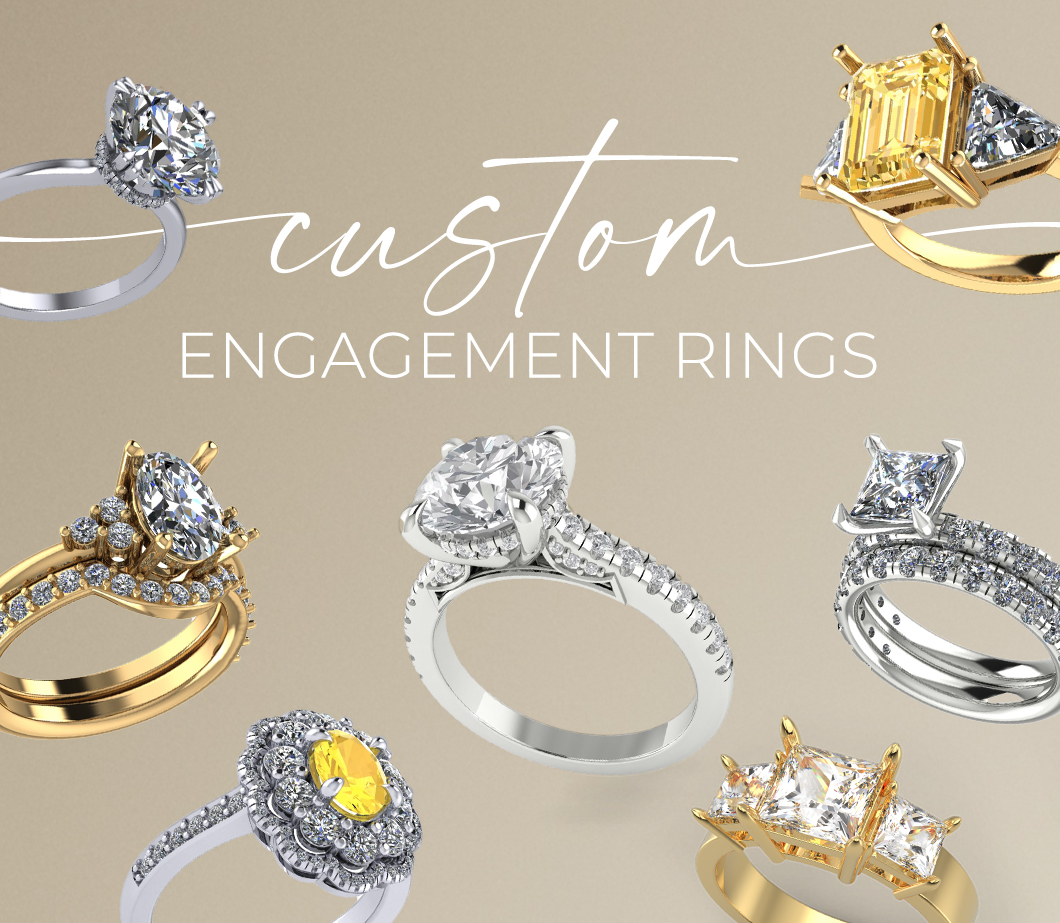 Crafting custom engagement rings inspired by you!